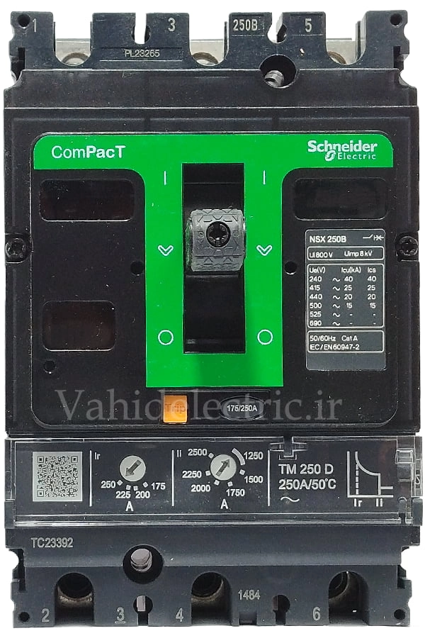 کلید اتوماتیک سه پل 250 آمپر اشنایدر کد C25B3TM250C